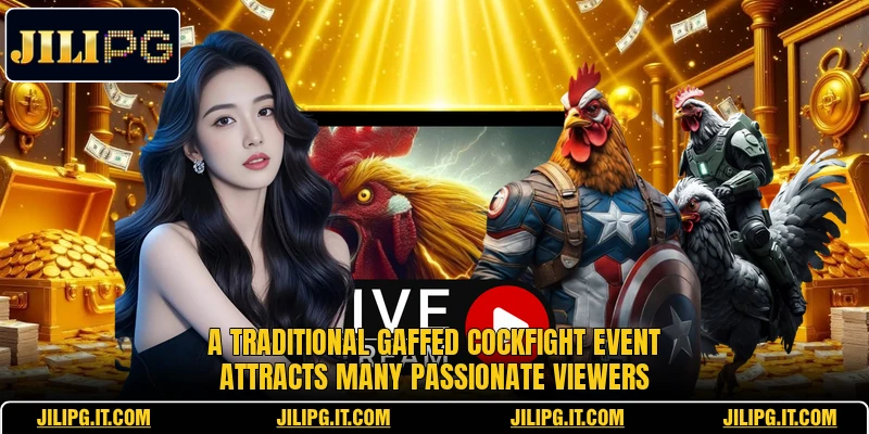 A traditional Gaffed Cockfight event attracts many passionate viewers A traditional Gaffed Cockfight event attracts many passionate viewers