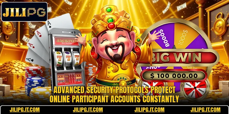 Advanced security protocols protect online participant accounts constantly