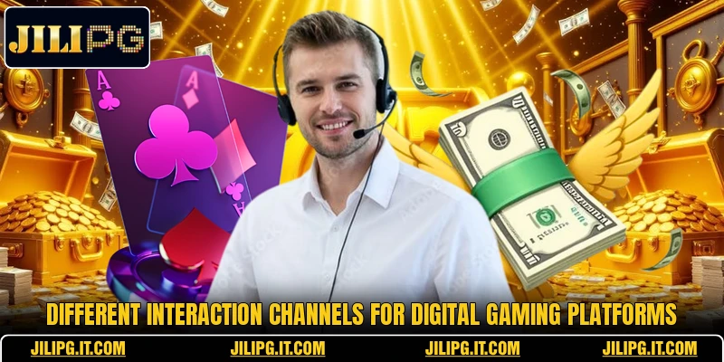 Different interaction channels for digital gaming platforms