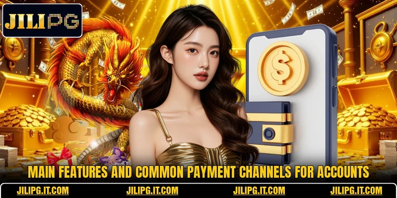Main features and common payment channels for accounts
